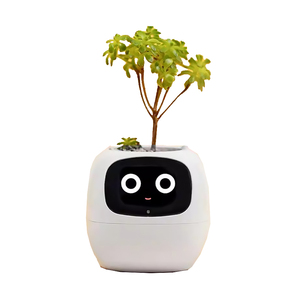 7 capteurs électroniques intelligents AI Flowerpot Pets Small Plastic Multiple Expressions for Indoor Kitchen Desktop Garden Use - Product Image 1
