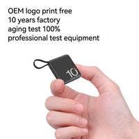 Batterie externe portable mini 5000 & 10000 mAh personnalisée en usine avec câble double intégré Type-C et Lightning, vente en gros, logo OEM gratuit