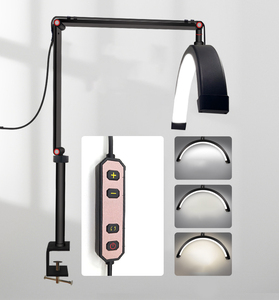 Lampada da terra da tavolo con accessori cosmetici a LED senza ombre Semiluna LED per uso cosmetologia - Product Image 6