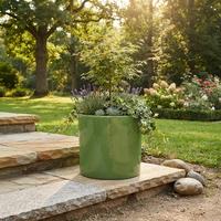 Pot Tanaman Bernapas untuk Teras dengan Lubang Drainase, Pot Bunga Modern, Dekorasi Taman, Pot Taman Vintage