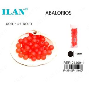 Ilan Abalorios Perline rotonde opache rosse da 10 mm per la creazione di gioielli - Product Image 1