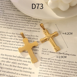 Venta al por Mayor de Dijes de Acero Inoxidable con Baño de Oro, Diseño Variado, Estilo Vintage, para la Fabricación de Joyería - Product Image 4