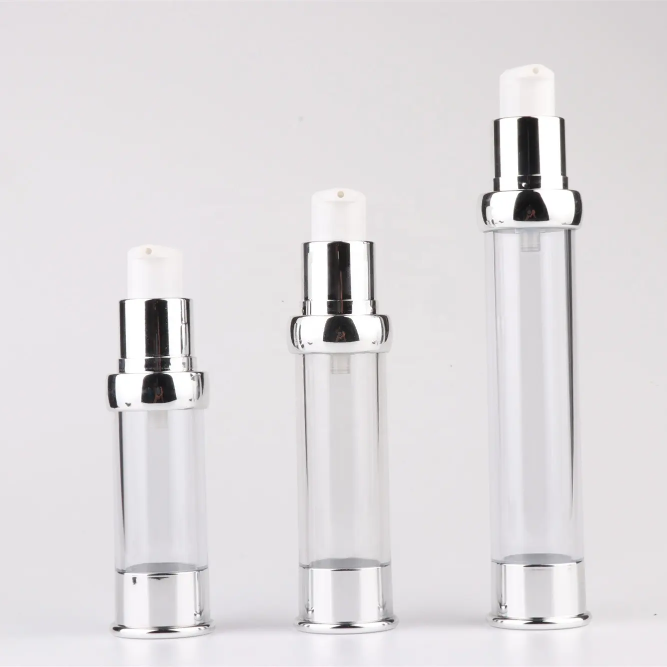 5ml 10ml 15ml Silber Spray Lotion Pump Airless Flasche