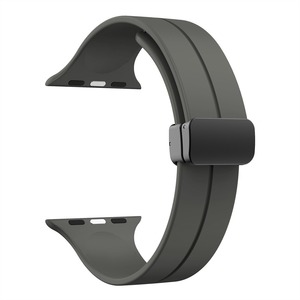 Cinturino in Silicone di lusso traspirante formato 22mm compatibile con per <span class=keywords><strong>Apple</strong></span> <span class=keywords><strong>Watch</strong></span> <span class=keywords><strong>Ultra</strong></span> IWatch 8 per <span class=keywords><strong>Apple</strong></span> S9/7/6/5/4 chiusura magnetica - Product Image 5