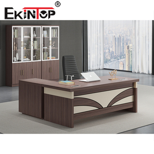 Новый современный дизайн офисного стола Ekintop, исполнительный стол, менеджер, L-образный стол из МДФ - Product Image 4