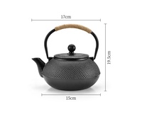 Bouilloire en fonte antiadhésive HISPEED 900 ml avec couvercle et poignée en acier inoxydable pour le camping, pour faire bouillir du thé et du café sains