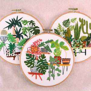サボテン DIY 刺繍キット北欧植物花手作り綿針仕事クラフトクロスステッチアート壁画家の装飾 - Product Image 3