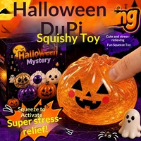 Jouet anti-stress en caoutchouc souple en forme de fantôme de Halloween, type boulette, saveur bonbon malté, authentique, en boîte