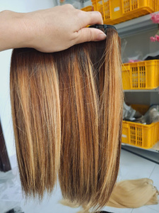100% ผมตรงสีออมเบรแบบสองชั้นสำหรับต่อผม4/27ผมแท้เวียดนาม - Product Image 6