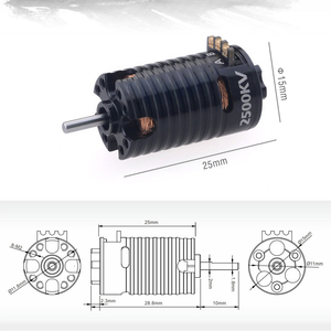 Moteur sans balais et sans capteur <span class=keywords><strong>MINI</strong></span> 1410 avec ESC 18A pour voitures RC - Pièces de voiture RC en métal - Product Image 5