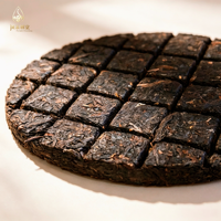Thé Pu'er Roi Mangzhi Premium, Gâteau de Thé Pu'er Ripe 200g, Bloc Découpé à la Main, 6 Ans de Maturation, Yunnan Shu Puer, Vente en Gros
