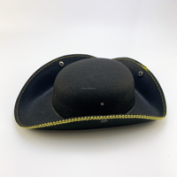 Pittsburgh pirata Cosplay fieltro Tricorn sombrero en negro azul verde para hombres mujeres Año Nuevo disfraz de Halloween Acción de Gracias gorras a granel