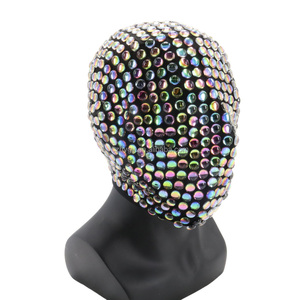 Direto da Fábrica Venda de Alta Qualidade Halloween Louco Full Face Punk Estilo Máscara Rebite Spike Tecido Gems para Horror Trajes De Carnaval - Product Image 5
