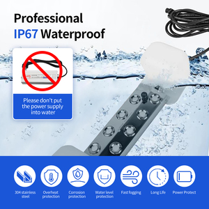 Humidificateur ultrasonique extérieur direct usine, atomiseur à 12 têtes pour piscine, bassin à poissons et rocaille, générateur de brouillard pour hôtels - Product Image 3