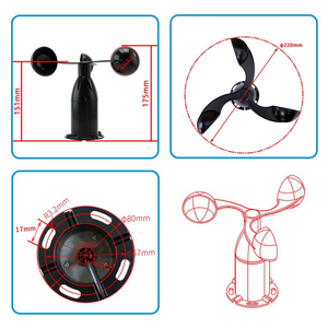 <span class=keywords><strong>CE</strong></span> aquecimento Automático liga de alumínio copo 3 RS485 0-10V 0-2V Sensor de Velocidade Do Vento Anemômetro para estação meteorológica - Product Image 5
