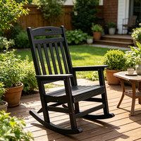 Chaise à bascule Adirondack de qualité supérieure, stabilisée aux UV, en HIPS, pour l'extérieur, la véranda, la cour, la maison