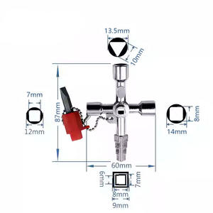 <span class=keywords><strong>Clé</strong></span> triangulaire multifonctionnelle à 4 voies Plombier Électricien <span class=keywords><strong>Gaz</strong></span> <span class=keywords><strong>Compteur</strong></span> électrique Cabinets Purge Radiateur Outil - Product Image 3