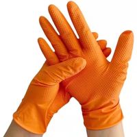 Gants de mécanicien Shuoya, moins chers, 8 min, résistants, 100% nitrile, motif diamant, poignets renforcés, antidérapants, durables