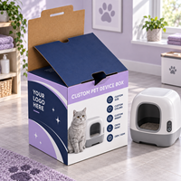 Boîte en carton ondulé écologique et recyclable, impression 4 couleurs pour les fournitures pour animaux de compagnie intelligents