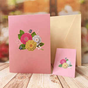 Chizikon yeni tasarım özel kağıt <span class=keywords><strong>Pop</strong></span> <span class=keywords><strong>up</strong></span> kartları güller kiraz çiçek buket 3D <span class=keywords><strong>Pop</strong></span> <span class=keywords><strong>up</strong></span> anneler günü tebrik kartları - Product Image 3