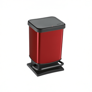 ถังขยะ ROTHO Paso Step ขนาด 10 ลิตร สีแดง ฝาสีดำ พร้อมแป้นเหยียบ สำหรับใช้ในห้องครัวและห้องน้ำ - Product Image 2