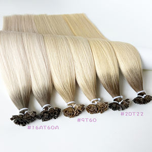 Venta caliente <span class=keywords><strong>Balayage</strong></span> Mezcla Extensiones de <span class=keywords><strong>cabello</strong></span> humano Cutícula Remy Super Double Drawn Flat Ktips Pre-bonded Hair - Product Image 3