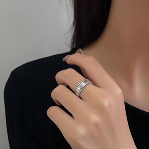 S925 <b>Sterling</b> <b>Silver</b> Industrial Knuckle <b>Ring</b> Cross Design Women's Fashion Jewelry Gift - Product Image 2