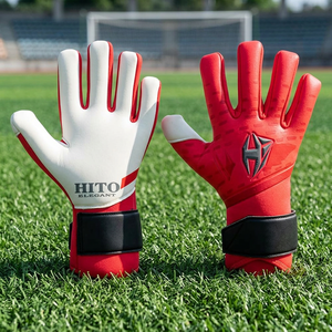 Guantes de portero de fútbol de látex personalizados para profesionales, con palma de látex Giga, rollo negativo y T-Tab de goma. - Product Image 2