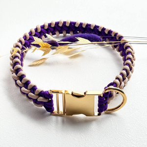 Correa personalizable de cuerda redonda para mascotas, <span class=keywords><strong>collar</strong></span> de perro y gato con diseño de rayas de lujo con cintas de luces <span class=keywords><strong>LED</strong></span> y grabado fuerte para perros - Product Image 1