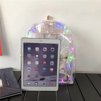 Mini sac à dos transparent en PVC imperméable à la mode de conception personnalisée LED pour les jeunes