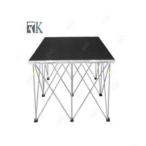 Plateforme de scène DJ pliable avec flight cases pour spectacles en direct - Product Image 2