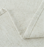Nappe rectangulaire en lin uni haut de gamme pour table à manger, bureau, table basse blanche