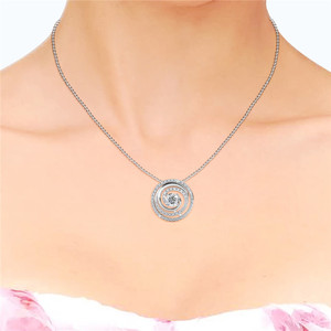 Grosir liontin Spiral takdir mewah dihiasi dengan kristal Swarovski Bebas nikel bebas daisari perak 925 kalung - Product Image 5