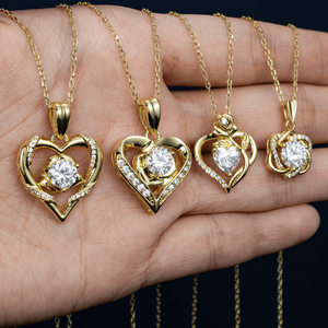 Collar con Colgante <span class=keywords><strong>de</strong></span> Doble Corazón <span class=keywords><strong>de</strong></span> Lujo con Diamante Moissanita <span class=keywords><strong>de</strong></span> 5 Quilates, Chapado en Oro <span class=keywords><strong>de</strong></span> 14K, Plata S925, VVS 1-5ct, para Mujer - Product Image 5