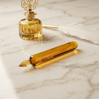 Stylo à plume en verre fait main, coloré, en cristal, pour la calligraphie, le dessin artistique et comme cadeau de papeterie – Vente chaude
