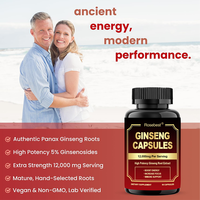 Vente en gros OEM, étiquette privée, qualité supérieure, halal, végétalien, extrait de racine de ginseng rouge coréen, capsules de suppléments
