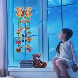 Kits de <span class=keywords><strong>Peinture</strong></span> Diamant pour Enfants, Carillons à Vent DIY en Cristal <span class=keywords><strong>Acrylique</strong></span>, Motifs Créatifs de Paysages et <span class=keywords><strong>Animaux</strong></span> Imprimés, Boîte en Papier de Haute Qualité - Product Image 2