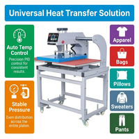 Máquina de Impresión de Camisetas de Doble Estación Neumática Industrial para Transferencia de Calor DTF, Máquinas de Prensa de Calor por Sublimación para Pequeñas Empresas