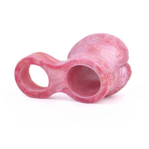FAAK 4,37 Zoll heiße künstliche Haut Hunde knoten <span class=keywords><strong>Penis</strong></span> Ärmel/Extender Silikon Dildo Vergrößerung Fantasy Sexspielzeug in Pinky Farbe - Product Image 2