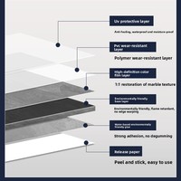 Dalles de sol en vinyle modernes et durables avec design graphique pour usage commercial en intérieur - Revêtement de sol en PVC de haute qualité