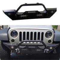 Nouveau produit : Pare-chocs avant en acier à visser avec support de treuil, sans trou pour capteur, accessoires de modification automobile pour Wrangler JK JL JT
