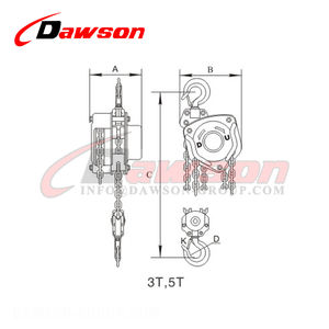 Досон DS-<span class=keywords><strong>HSZ</strong></span>-A 620 серии 5 тонн ручной цепной блок для причала - Product Image 4