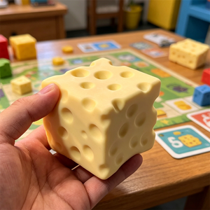 Bloc de fromage en plastique écologique de 7 cm, motif cœur, ultra-doux, à rebond lent, jouet anti-stress en forme de gâteau, décoration de bureau DIY - Product Image 6