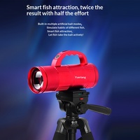 Lampu Pancing Malam Yuerlang X5 LED Hitam Jangkauan 200-500m Menarik Ikan untuk Memancing Trolling, Ikan Mas, Bass, Lele, Perch, Hiu, dan Berkemah