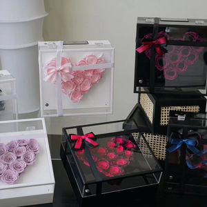 Regalo de decoración de lujo, Altavoz Bluetooth inmortal, flores secas, melodía, amor, Bluetooth fonógrafo, rosas preservadas en caja acrílica - Product Image 6