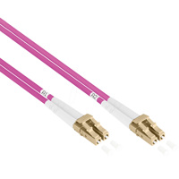 Kabel Patch Fiber Optik NX CORE 1M LC LC 100/40/10Gb SFP Transceiver 50/125m LSZH OM4 untuk Jaringan/Data Perusahaan