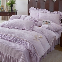 Nouvelle Housse de Couette en Velours Polyester Épais et Sculpté, Ensemble Quatre Pièces pour Usage Domestique et Hôtelier