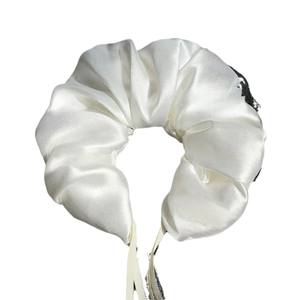 Coletero Grande de Satén con Lazo, Estilo Dulce, 12cm, Accesorio Nupcial para el Cabello - Product Image 5