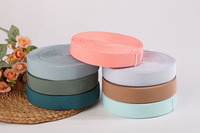 Cinta Elástica Multicolor Ecológica de Poliéster y Nailon, Cinta de Alta Elasticidad para Equipaje, Yoga y Polos