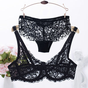 Sujetador YIYI Sexy de Encaje Completo, Ultrafino, Transpirable, con Push-Up y Soporte, Suave, Cómodo y Ligero para Mujeres Jóvenes - Product Image 2
